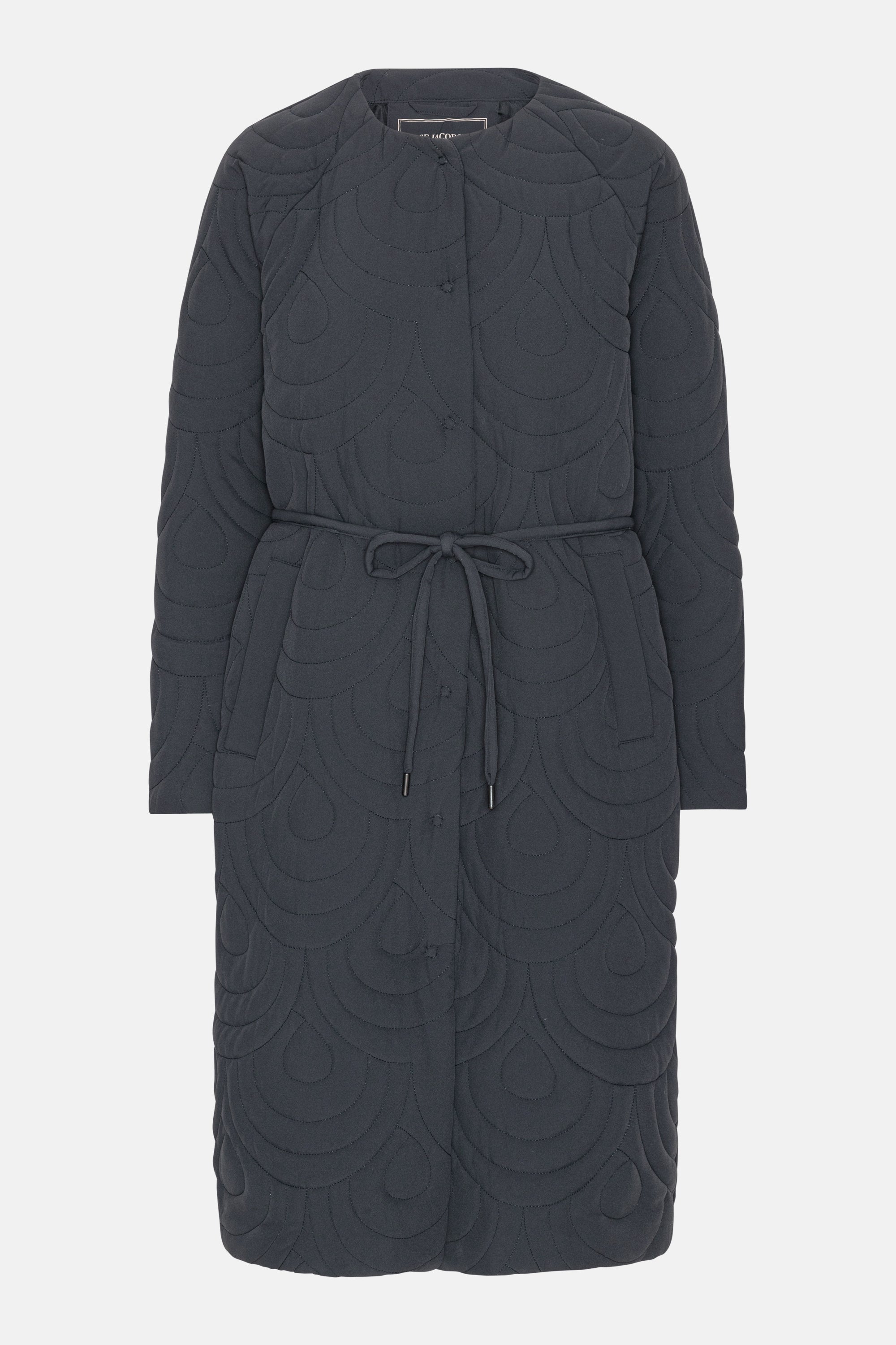 Long Quilted Jacket - Dark Indigo